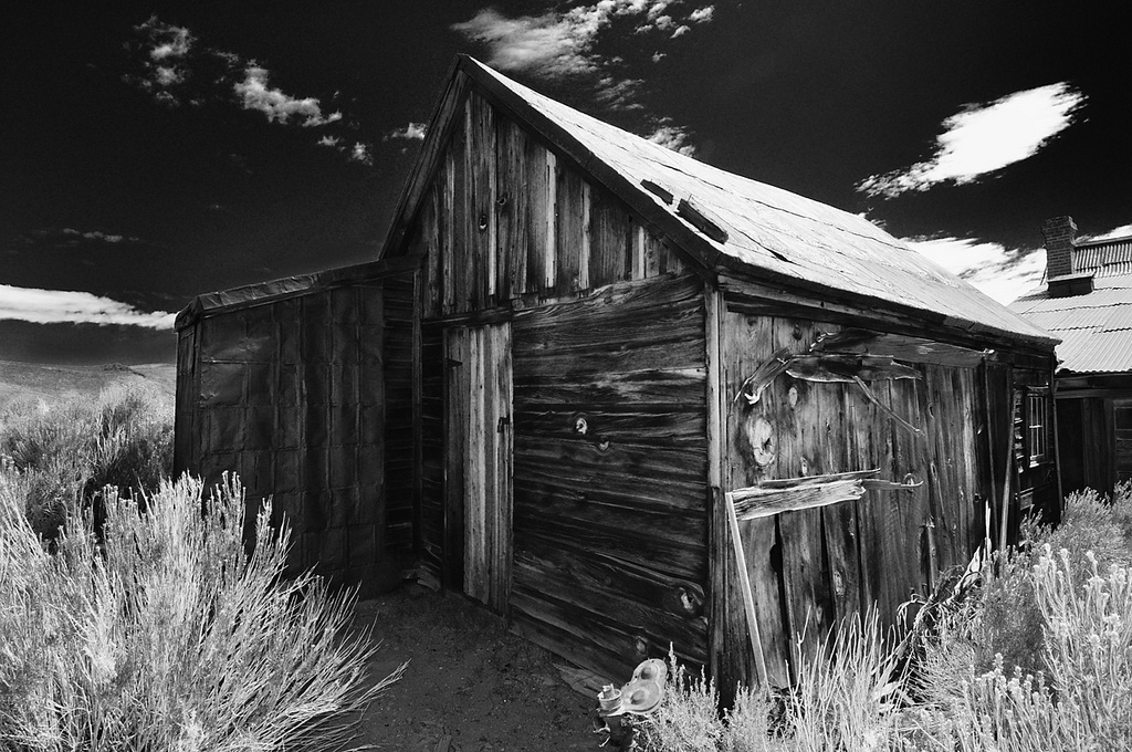 This is a picture of an old wooden house